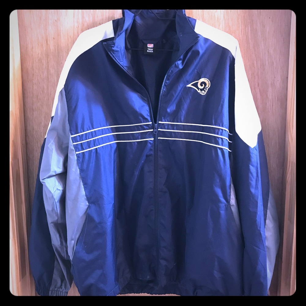 XL Rams Football jacket blue gray & white